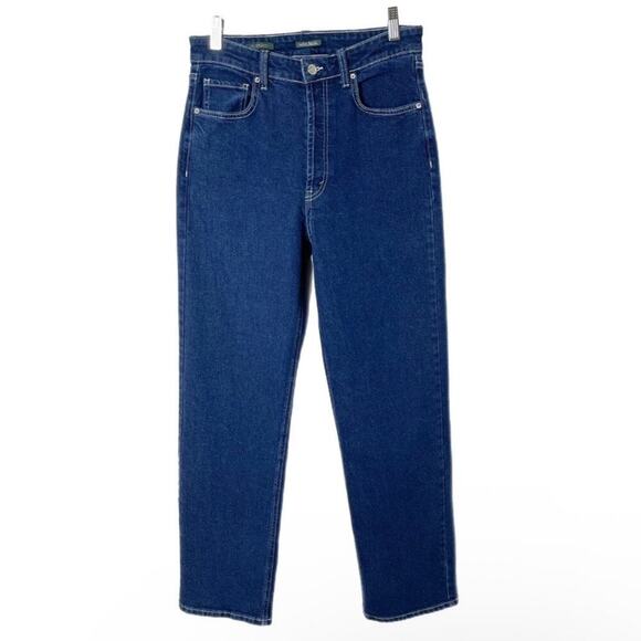 wild fable Denim - Wild Fable Women's Super High-Rise Straight Jeans 8 Med Wash Button Fly Denim